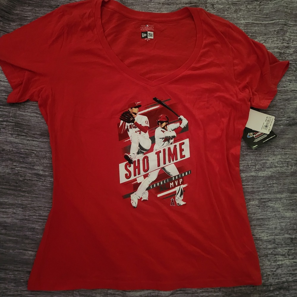 New Era Shohei Ohtani MVP MLB Angels Graphic Tee V-Neck T-Shirt 2XL